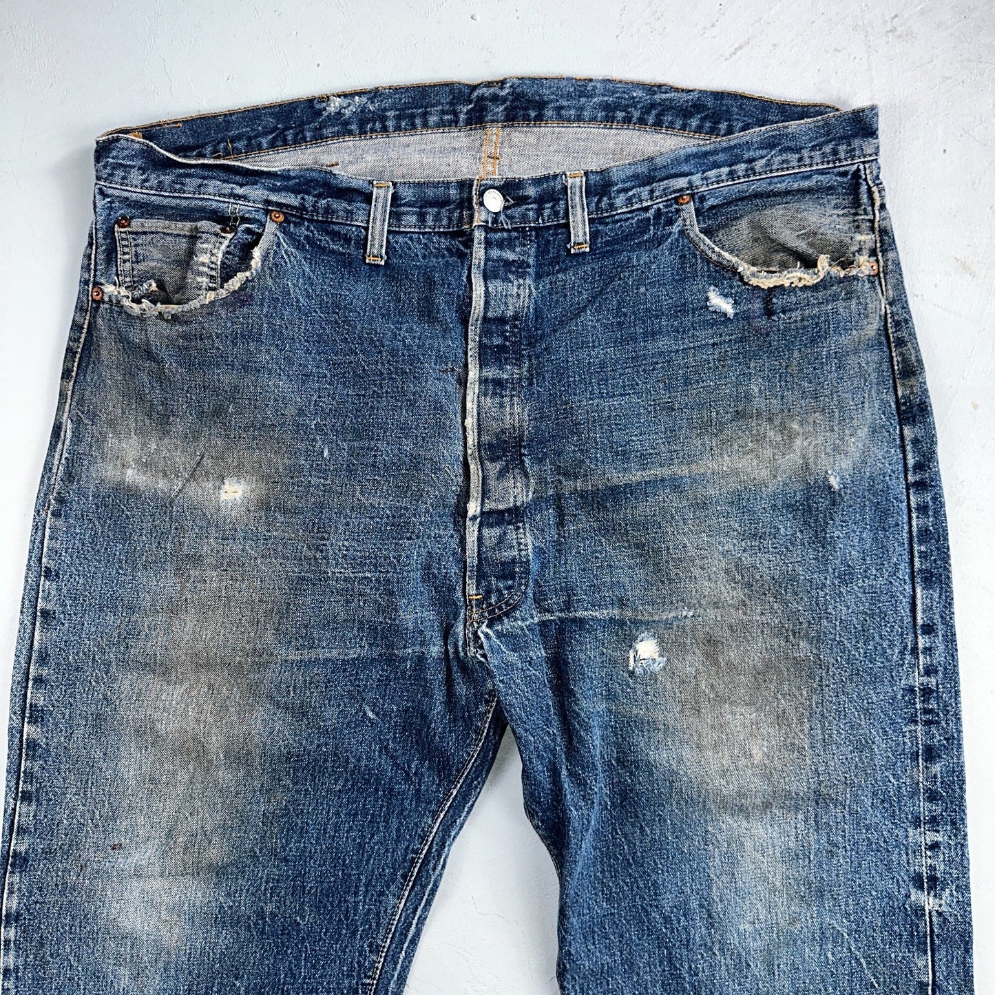 Levis 501 Vintage 70s SS Redline Selvedge USA XX Jeans Med Wash 48x30 Act 44x26