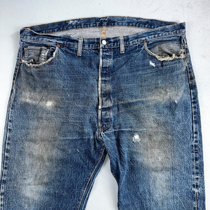 Levis 501 Vintage 70s SS Redline Selvedge USA XX Jeans Med Wash 48x30 Act 44x26