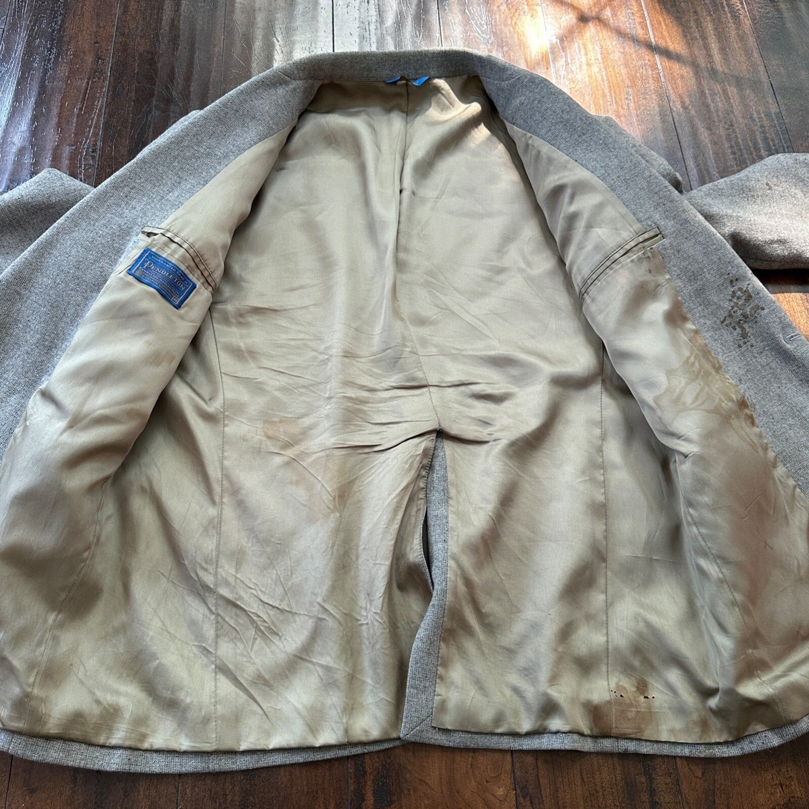 Pendleton 1970s Blazer Men’s 44 100% Virgin Wool Western Sport Coat 70s STAINS