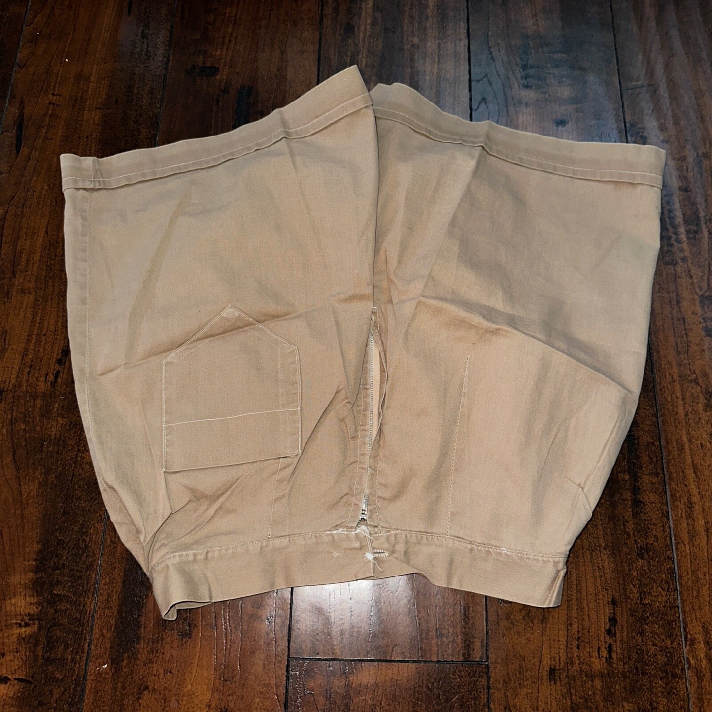 Vintage USA Rockabilly Womens Dress Pants 60s 70s Bottom Tan Shorts 24