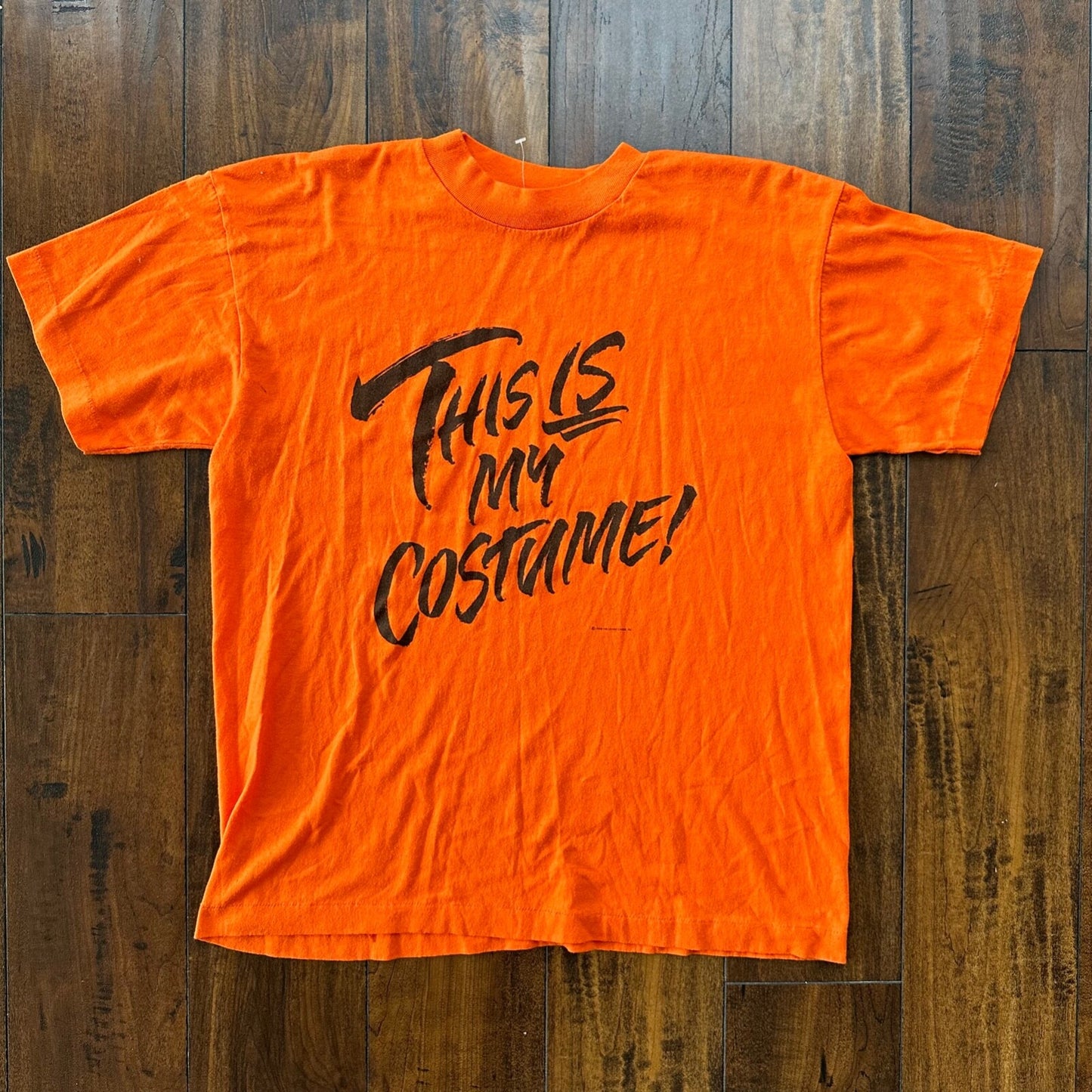 Halloween This Is My Costume Pumpkin Orange Vintage T Shirt 80s Music Band Rap
