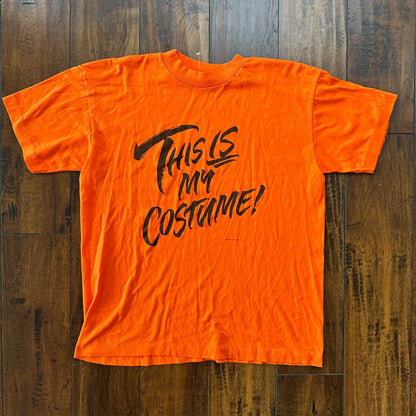Halloween This Is My Costume Pumpkin Orange Vintage T Shirt 80s Music Band Rap