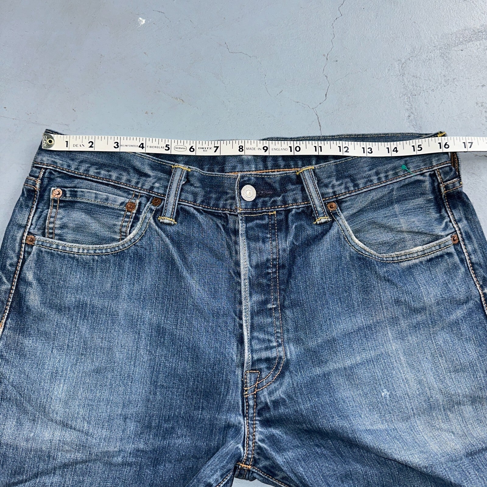 Levis 501 Y2K XX Straight Leg Jeans Blue VTG Med Wash 34x32 Act 32x30