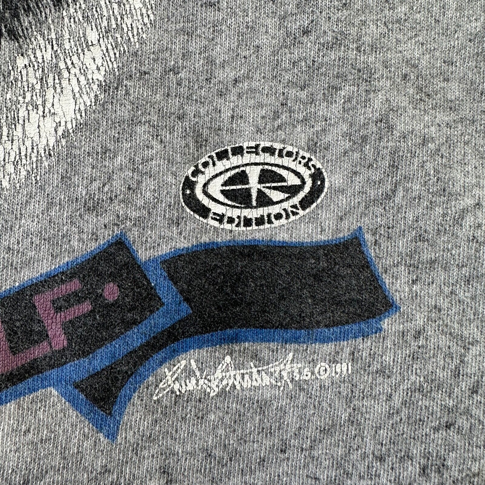 Wolf Vintage T Shirt Gray Crop 90s Single Stitch Animal Republic Lost Rap Music