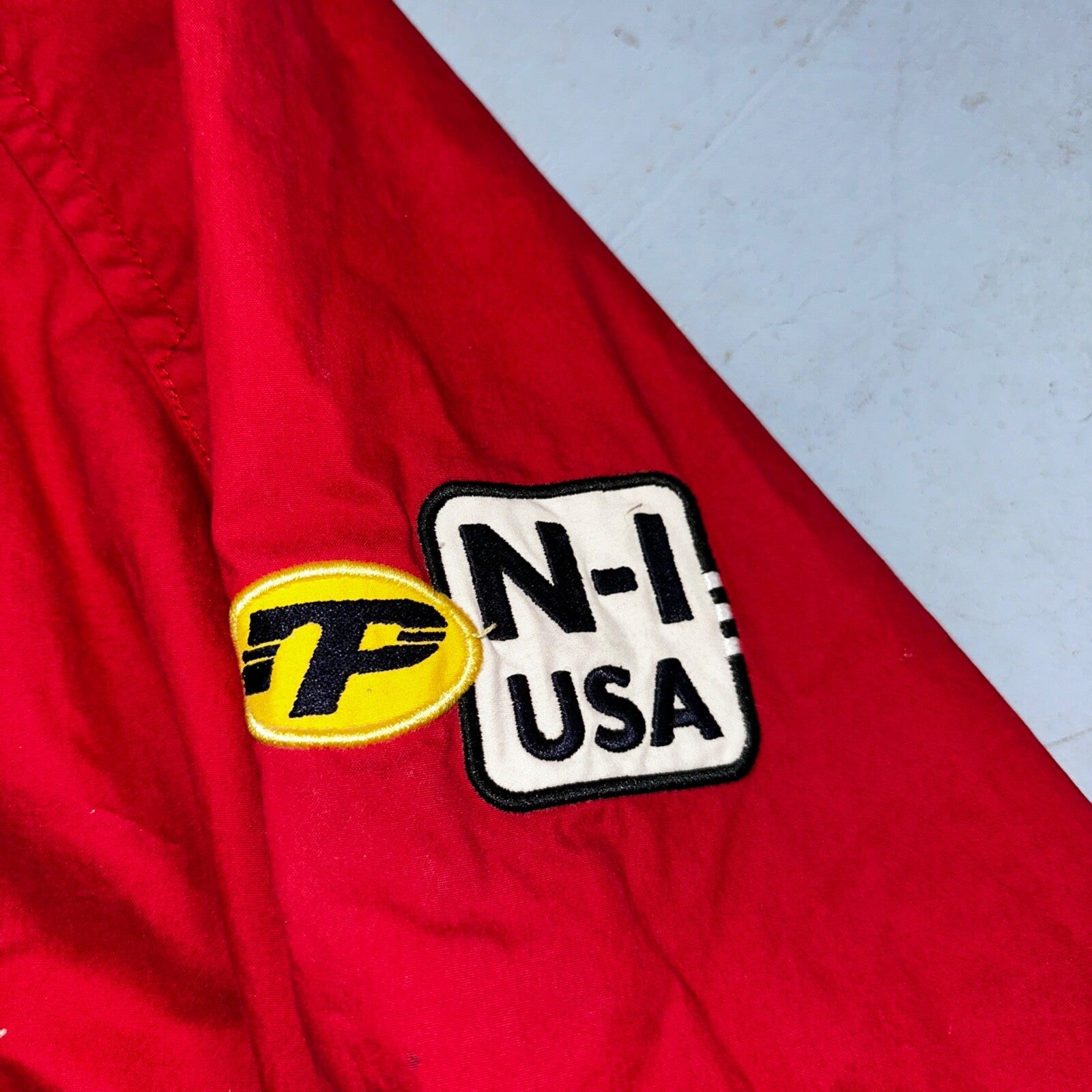 Nautica Jacket Adult Large Full Zip USA 90s Performance Mens N1 Red Rare