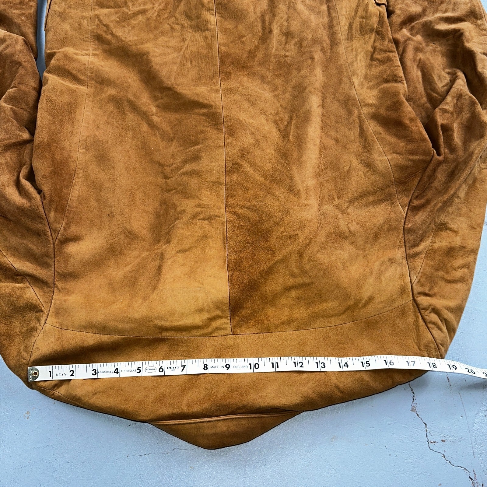 Vintage 50s Pennys Men’s 42L Brown Suede Leather Western Coat Blazer Chore 1950s