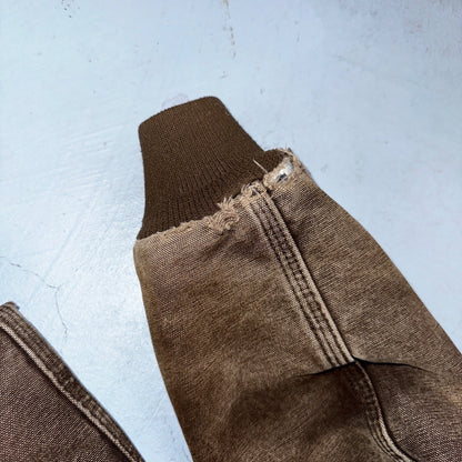 Carhartt Canvas Coat Bomber Jacket Workwear Hood Small Youth Boys Kids Detroit