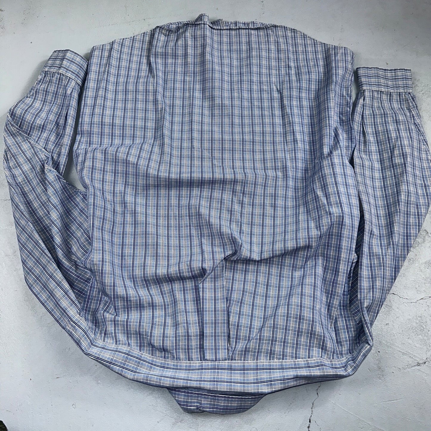 Ralph Lauren Polo VTG Button Down Shirt Men's M Blue Plaid Blake Two-Ply