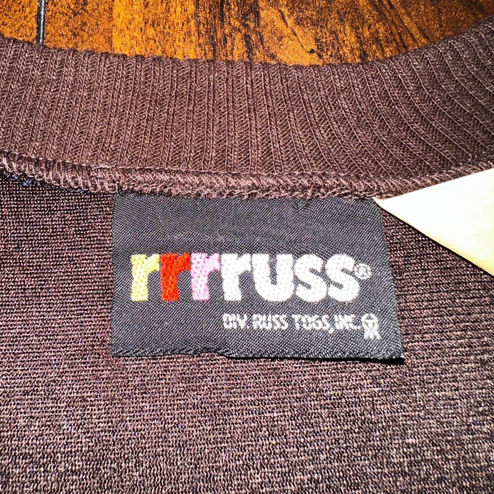 VTG Brown Cozy Vest Womens L 80s RRRUSS USA Rockabilly Cute FUZZY