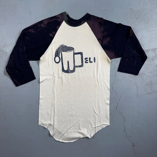 Beer Raglan 1980s VTG T Shirt Funny Bleached 80s Drinking Weird Graphic Cool