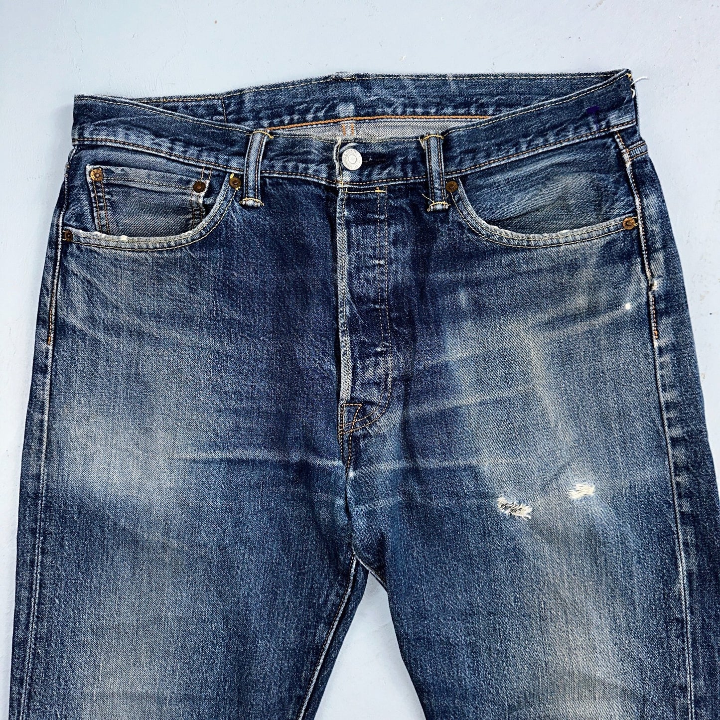 Levis 501 Y2K XX Straight Leg Jeans Blue VTG Med Wash 34x36 Act 34x34