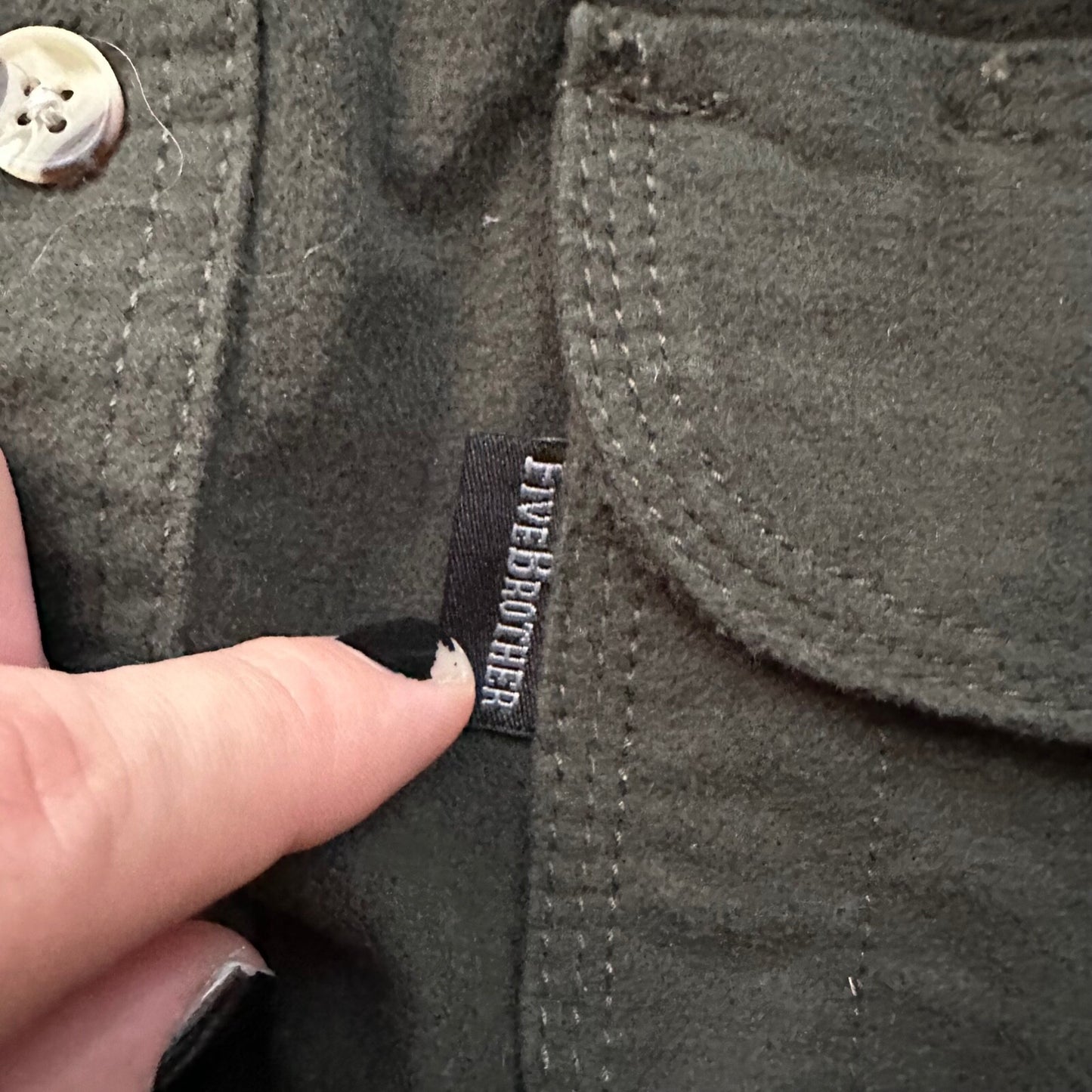 Five Brother Tallman Heavy Flannel Chamois Hunting Shirt Green Olive XL Tall VTG