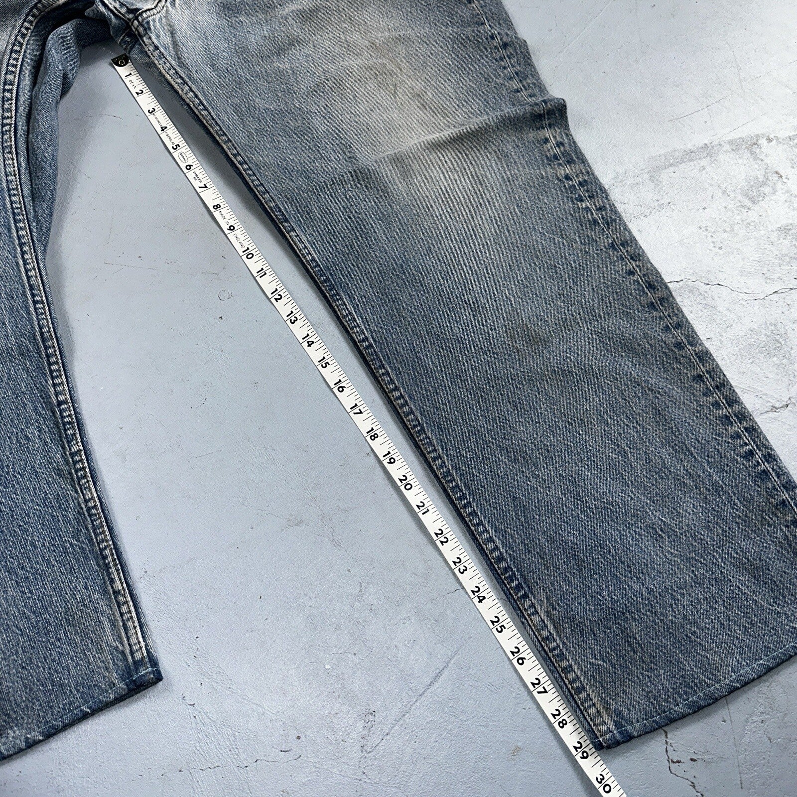 Levis 501 Vintage 90s USA XX Straight Leg Jeans 48x34 Light Wash Act 44x29