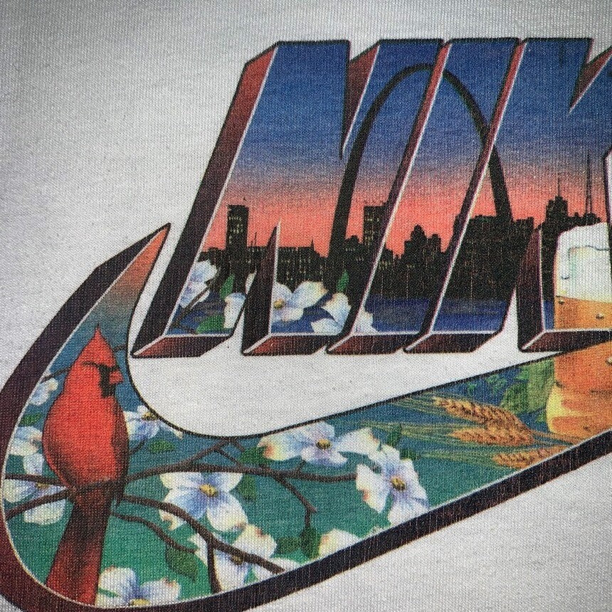 Vintage Nike 80s St Louis Swoosh City Series T Shirt USA Rare Tank Small