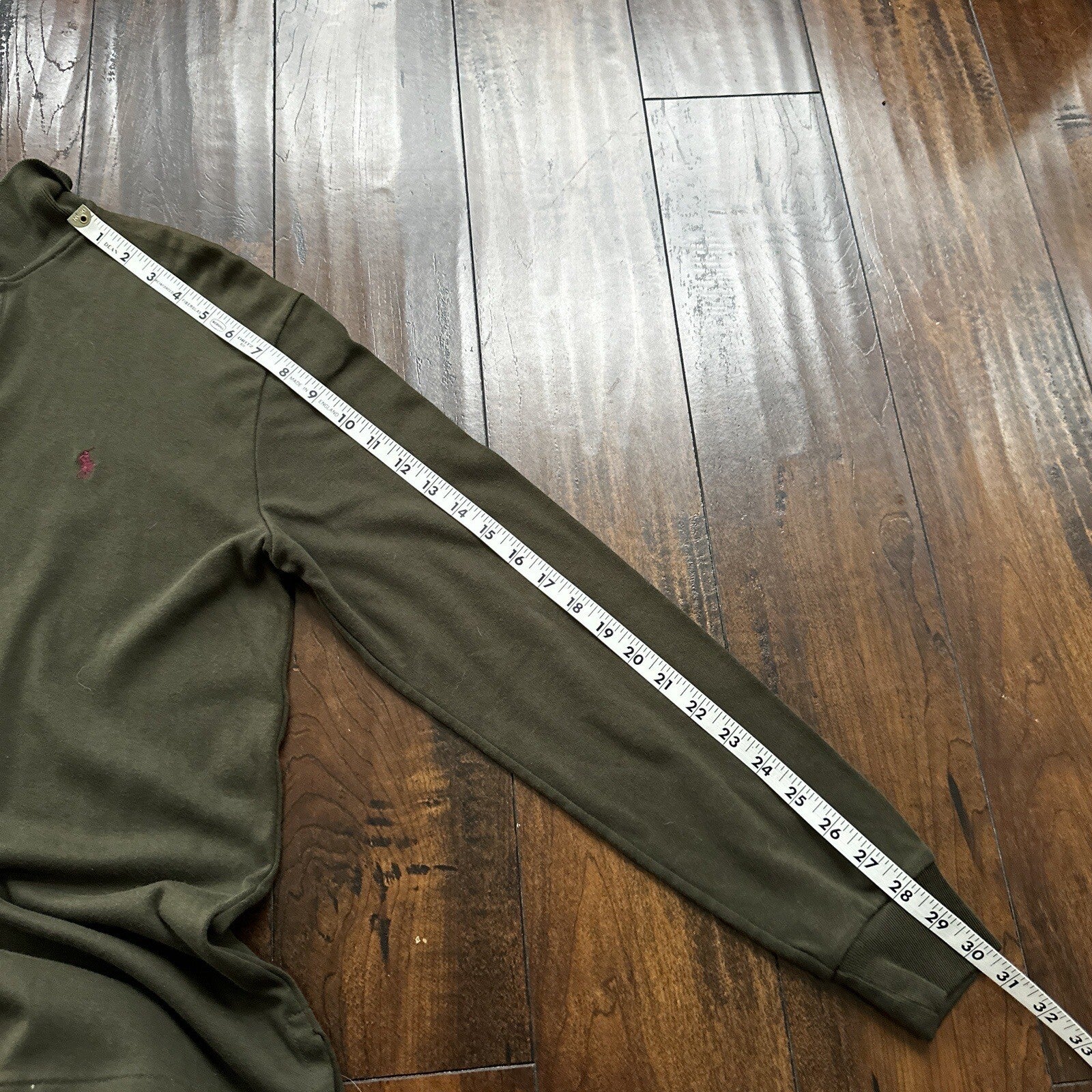 Vtg 90s Polo Ralph Lauren Mens T-Shirt Long Sleeve Green Sz Medium Made in USA