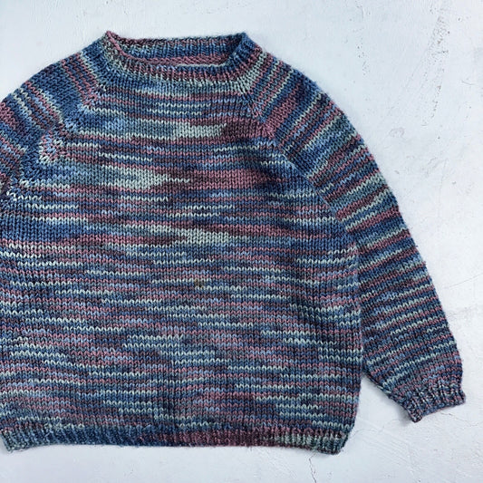 VTG 50s 60s Hand Knit Cable Sweater Handmade Rockabilly Cottage Core Grandma