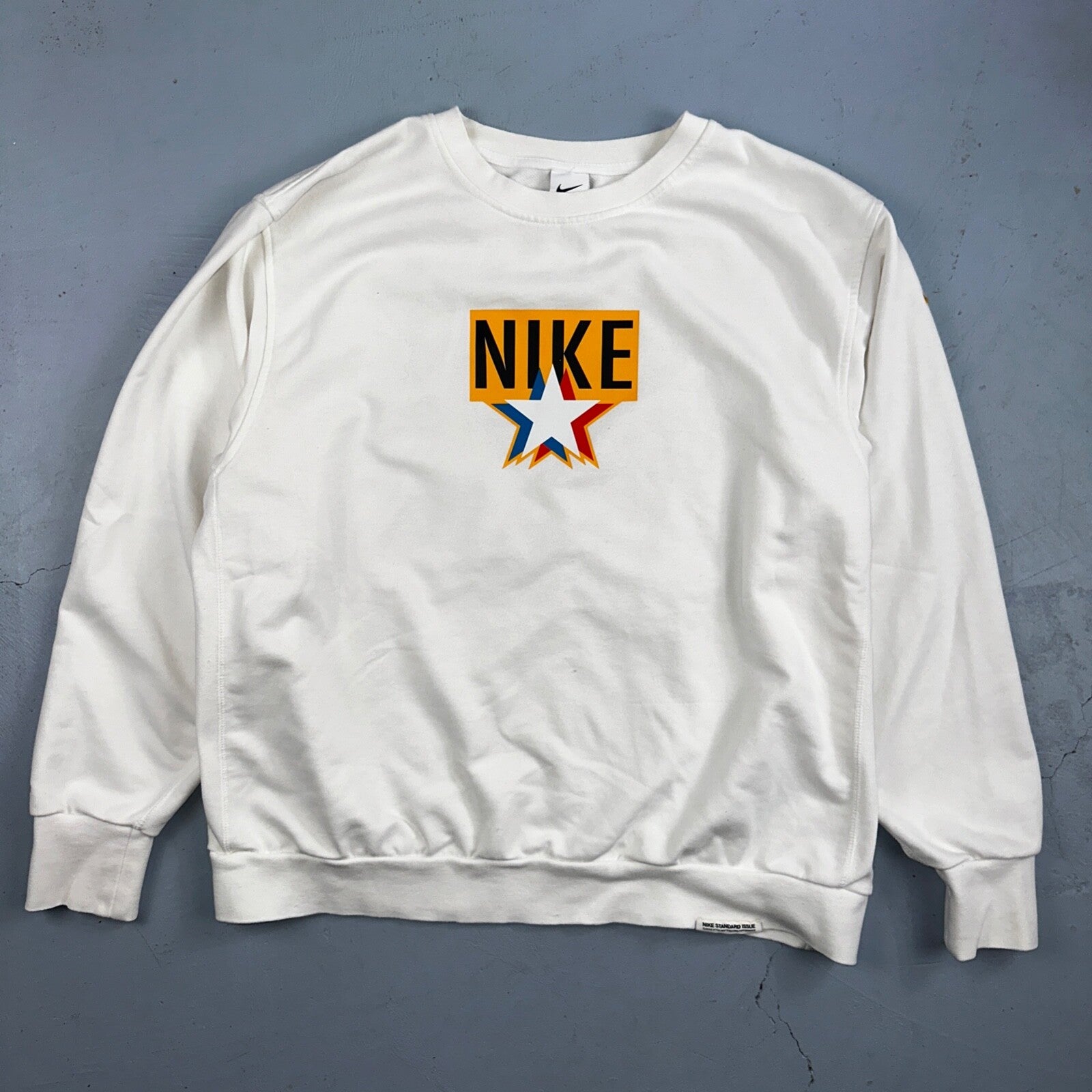 Nike Mens Sweatshirt Dri-Fit Pullover Sz XL White Cream Sweater DV7974-133