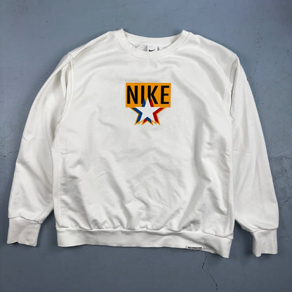 Nike Mens Sweatshirt Dri-Fit Pullover Sz XL White Cream Sweater DV7974-133