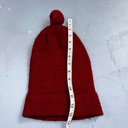 VTG 60s 70s Wool Hand Knit Winter Beanie Hat OSFM Rockabilly Warm Grunge Basic