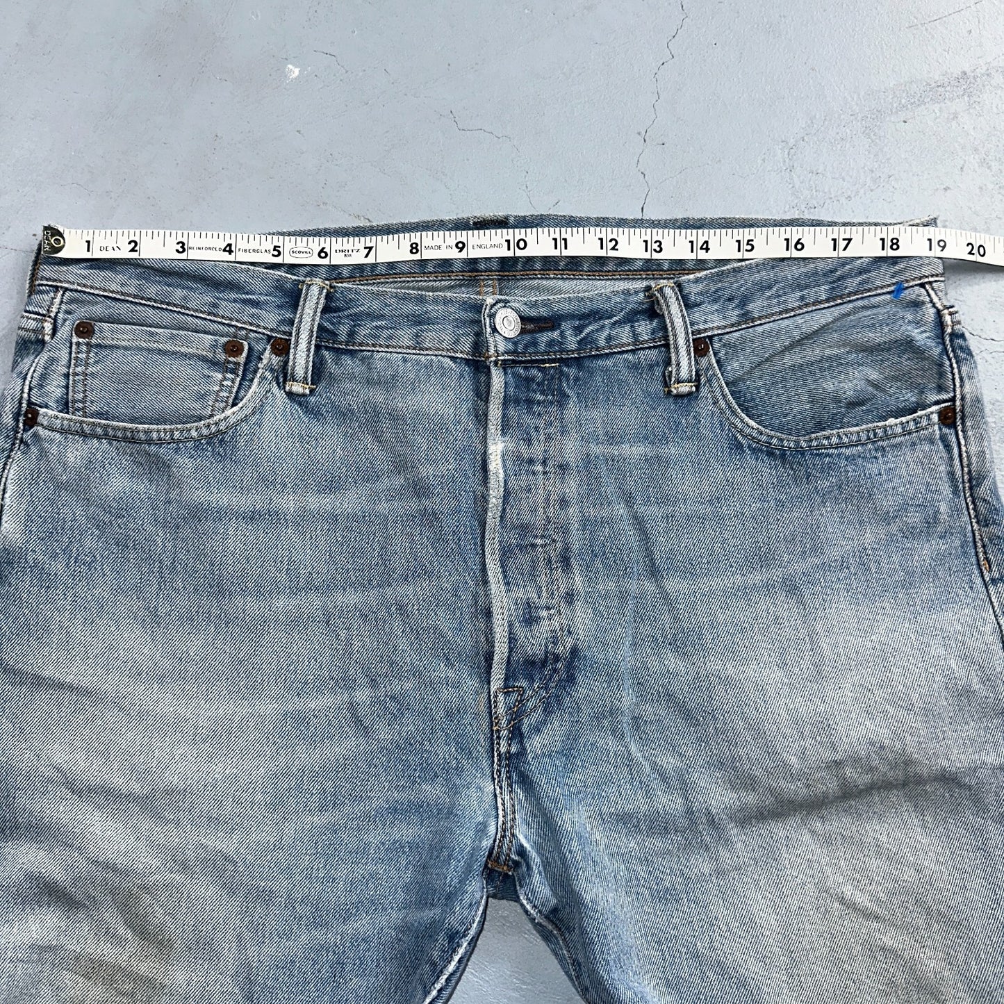 Levis 501 Y2K XX Straight Leg Jeans Blue VTG Light Wash 36x30 Act 38x29