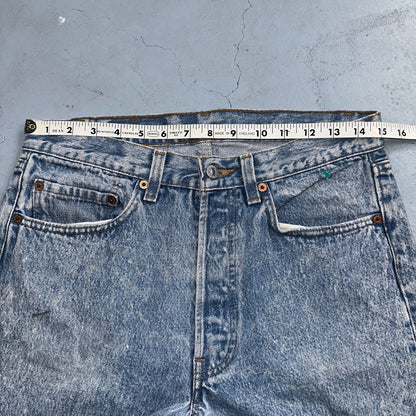 Levis 501 Vintage 90s USA XX Straight Leg Jeans Blue Light Wash 32x30 Act 30x29