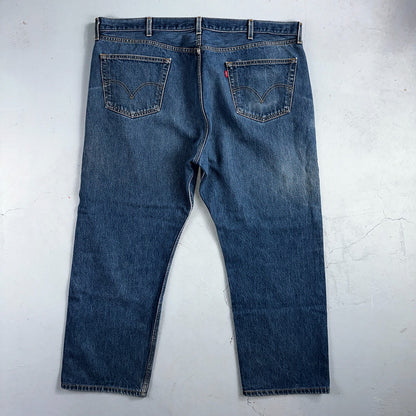 Levis 501 Vintage Y2K Mexico Straight Leg Jeans 46x30 90s Med Wash Act 44x27