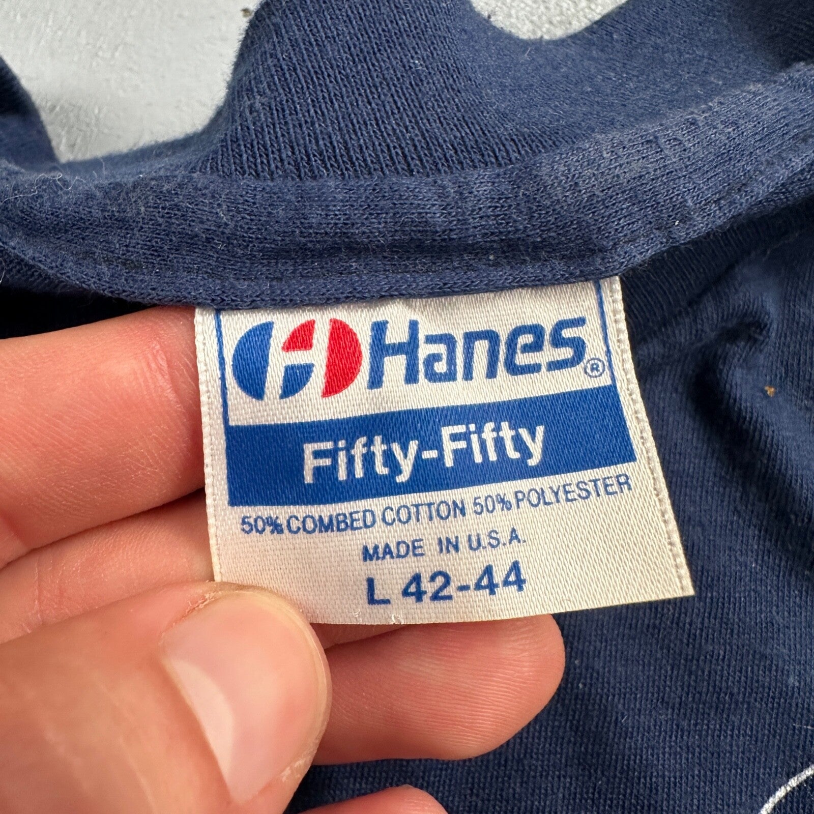 Chamber Hanes VTG T Shirt 1984 80s House Architect Designer Eames Cool Navy