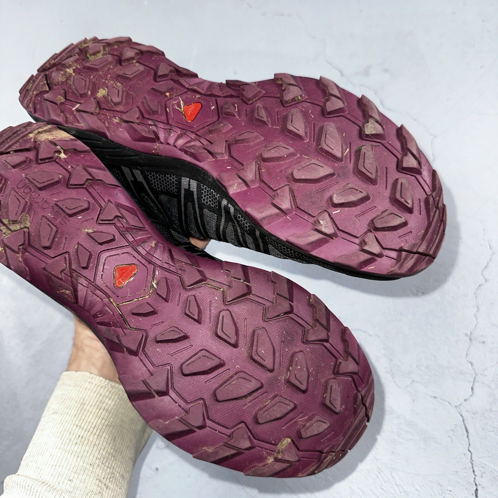 Salomon Ortholite Women's Cross Training Running Shoes - Size 7 Charcoal/Plum