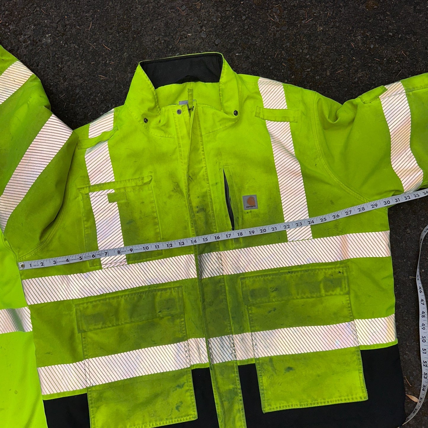 Carhartt Jacket Mens 2XL 100787 High-Visibility Waterproof Highlighter Hoodie