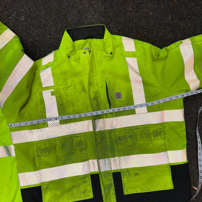 Carhartt Jacket Mens 2XL 100787 High-Visibility Waterproof Highlighter Hoodie