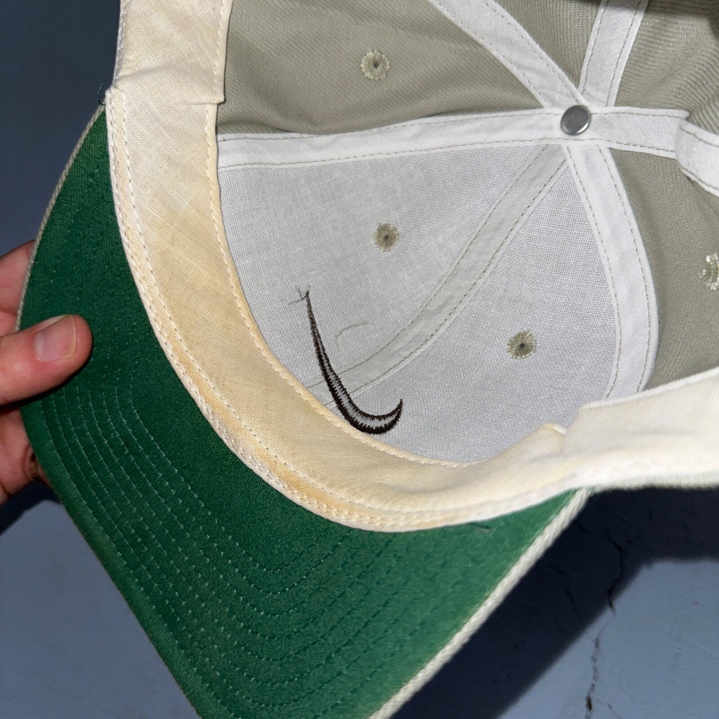 Nike Vintage Hat Cap Strap Back Swoosh Mesh Panel Tailwind Mens 90s Basic