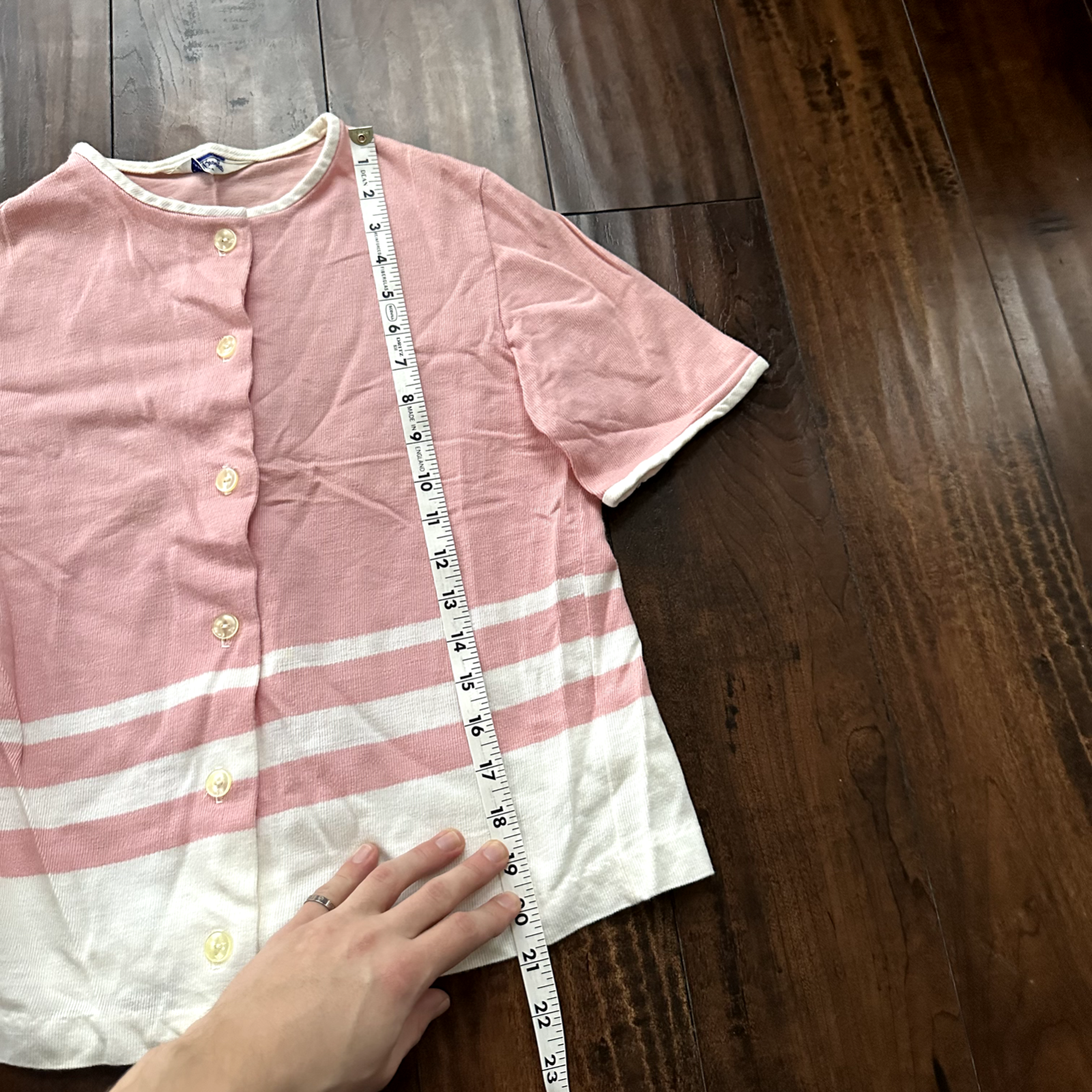 Vintage Bobbie Brooks Women's Pink Crewneck T-Shirt Size Small Rockabilly 80s