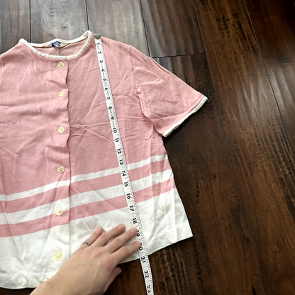 Vintage Bobbie Brooks Women's Pink Crewneck T-Shirt Size Small Rockabilly 80s