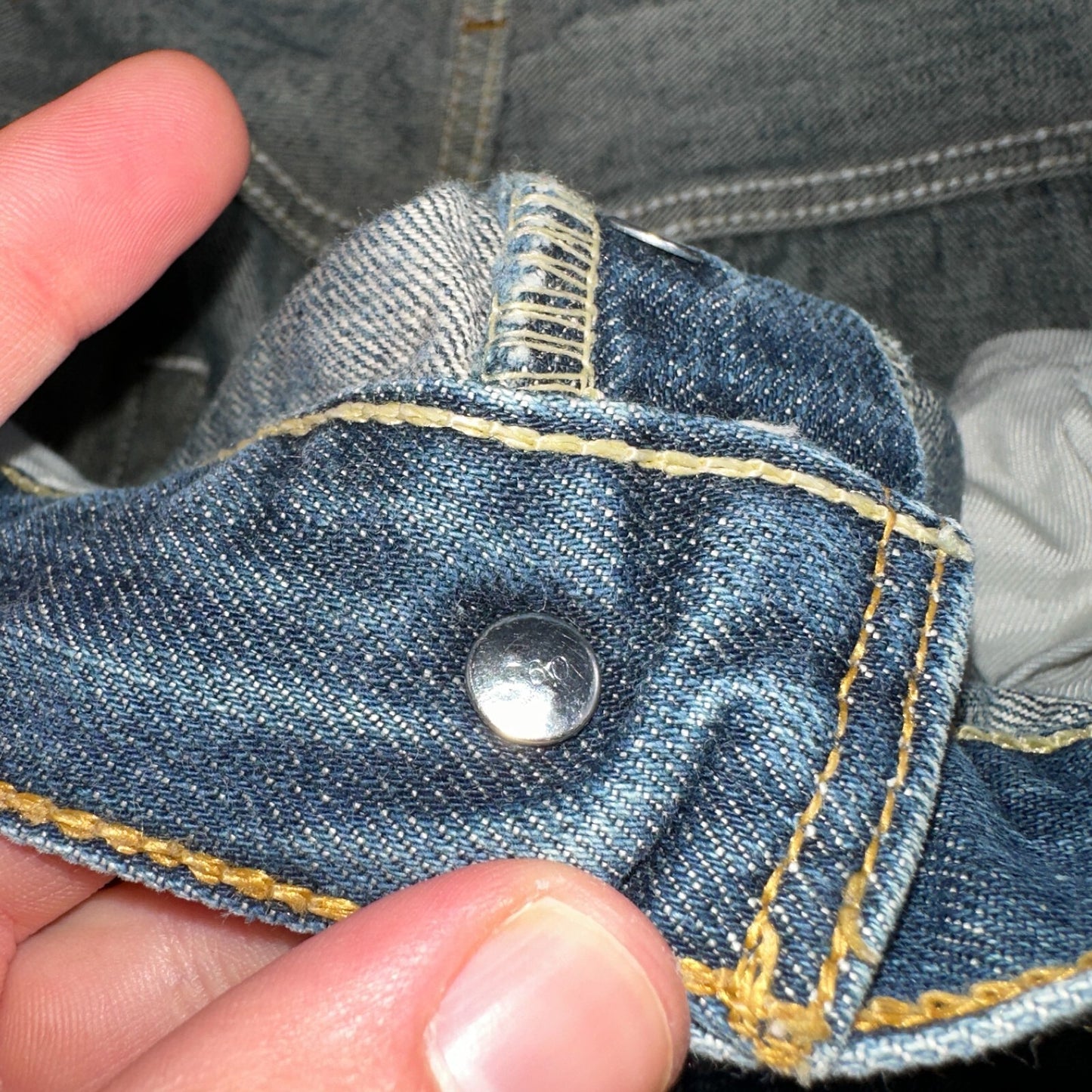 Levis 501 Vintage Y2K XX Straight Leg Jeans Blue Crazy Wash 36x34 Act 34x31