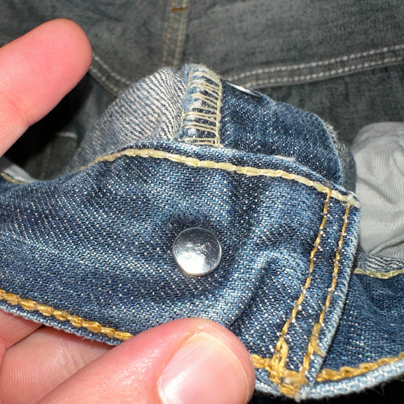 Levis 501 Vintage Y2K XX Straight Leg Jeans Blue Crazy Wash 36x34 Act 34x31