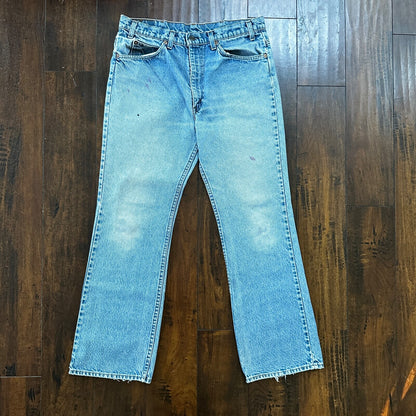 Levis 517 Vintage 80s USA Orange Tab Bootcut Flare Blue Jeans 34x31 Act 32x29
