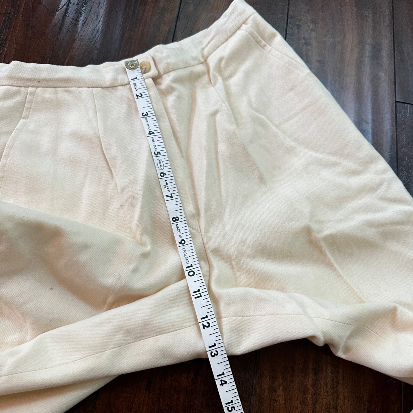 Vintage 60s Pendleton Women's Virgin Wool Size 8 Pants White Rockabilly 25x24