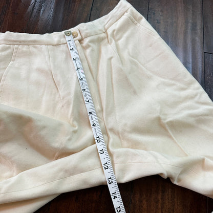 Vintage 60s Pendleton Women's Virgin Wool Size 8 Pants White Rockabilly 25x24