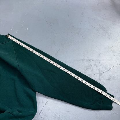 1980s VTG Green Sport Blank Sweatshirt USA Crewneck Basic 80s Jumper