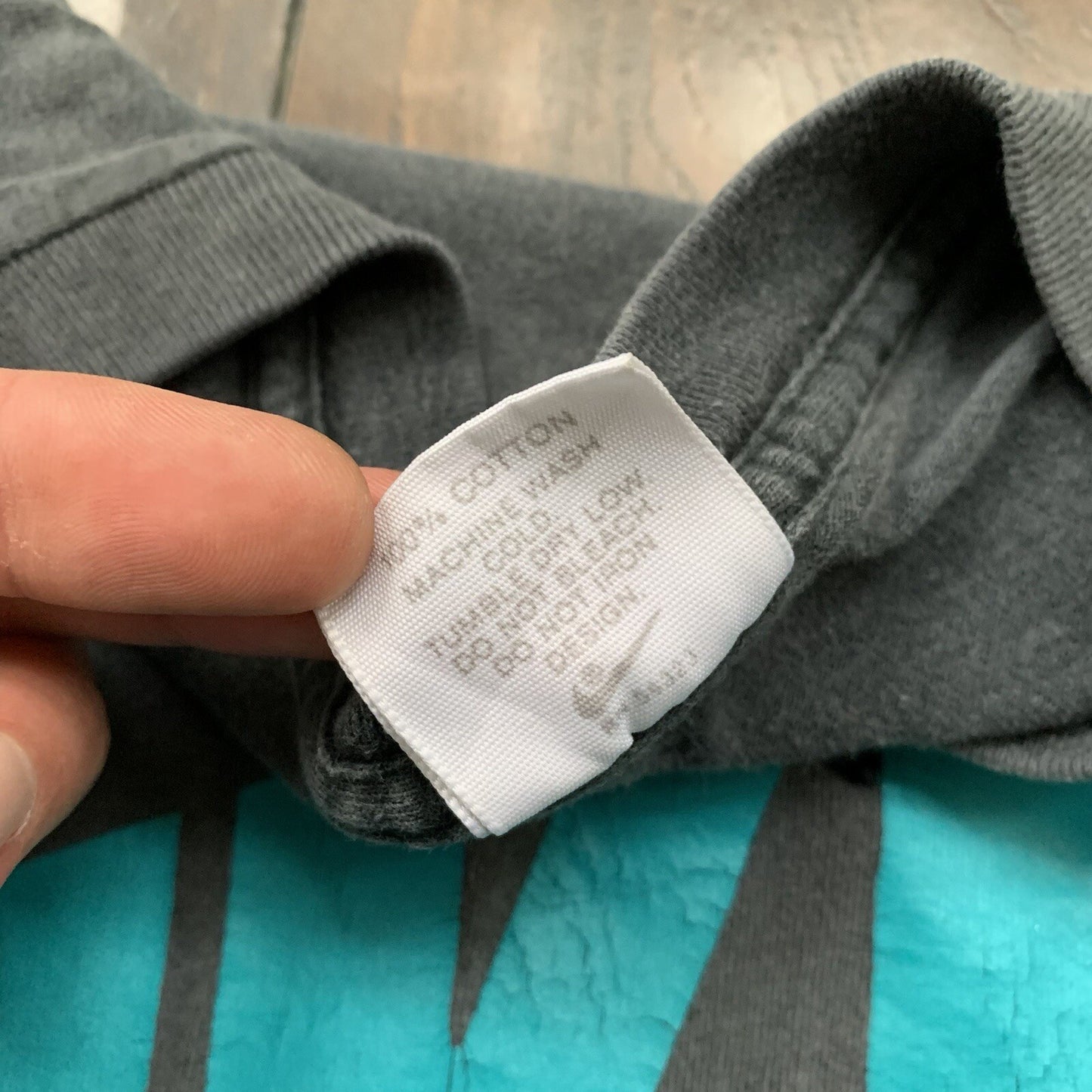 Nike Air Vintage T Shirt 90s Gray Tag Chop Gym Summer Tank Faded Black Thrashed