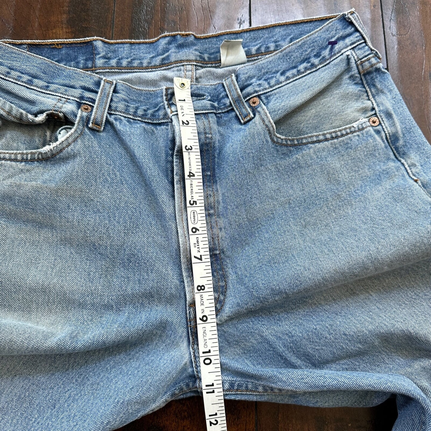 Levis 501 Vintage 90s Straight Leg XX Columbia Jeans 33x30 Light Wash Act 30x29