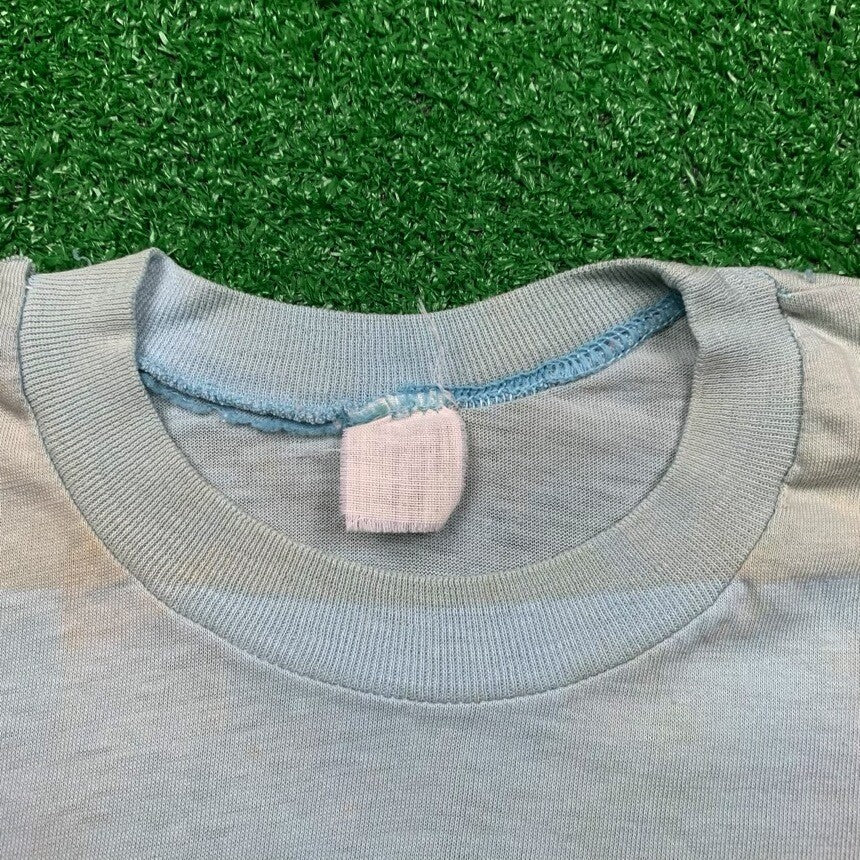 Nike Vintage T Shirt USA 70s 80s Quad Swoosh Block Print Running Oregon Geisha