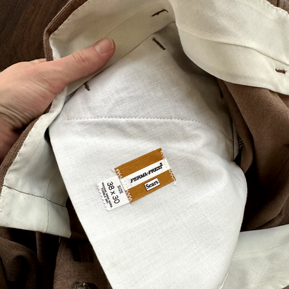 Mens 1950s 1960s Sears Pleated Dress Slacks 35x30 50s 60s Vtg Pants Fleck