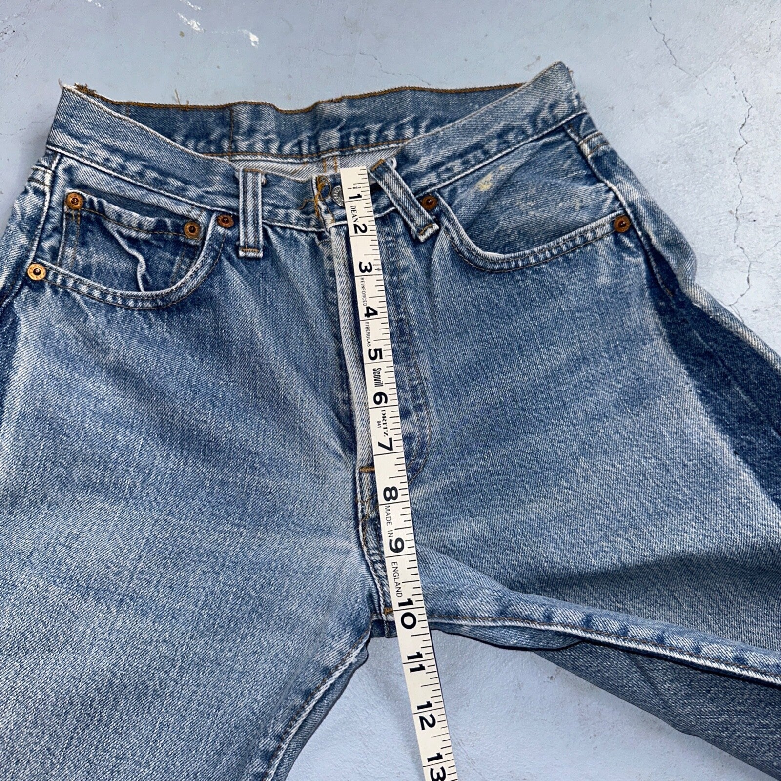 Levis 501 Vintage 80s Redline Selvedge USA XX Jeans Light Wash 28x36 Act 25x31