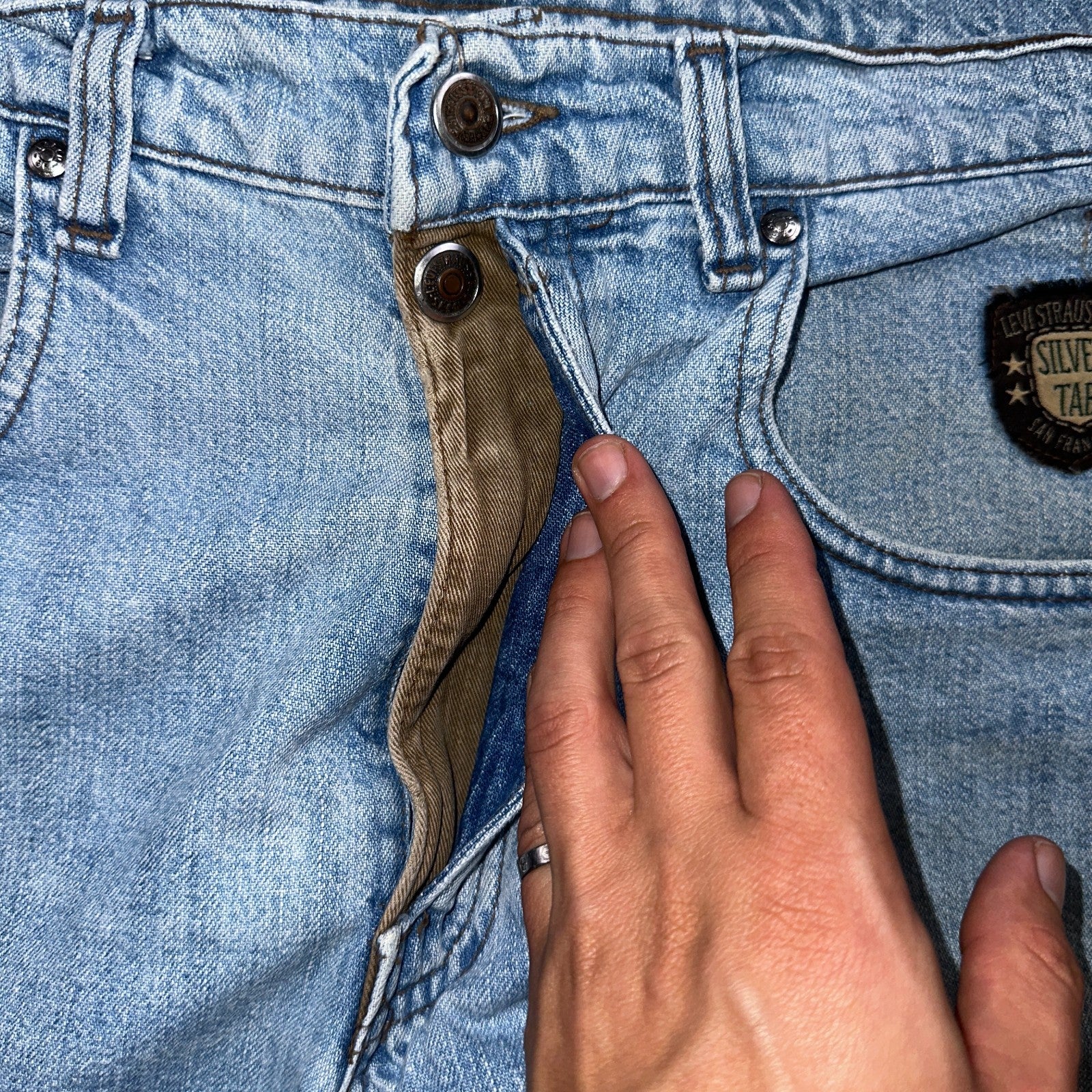 Levis VTG Silver Tab Jeans Mens Blue 40583 USA Made 90s Y2K 33x32 Ac 32x31