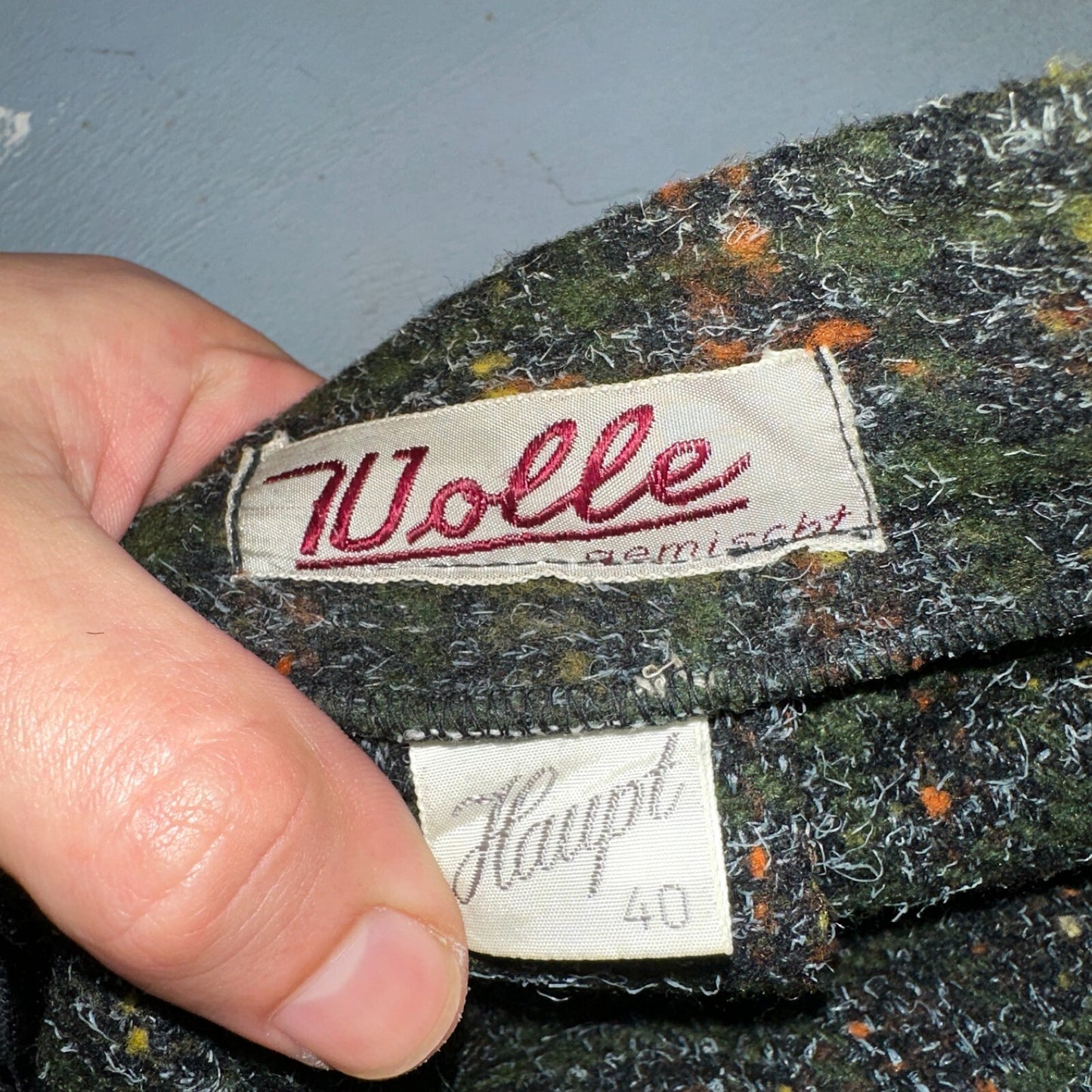 Haut THICK Original Vintage Wool Pleated Skirt Rockabilly 1960s 50s 60s Wolle