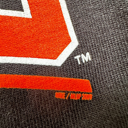 Nike Center Swoosh Giants San Francisco VTG T Shirt Black Y2K Orange Big Logo