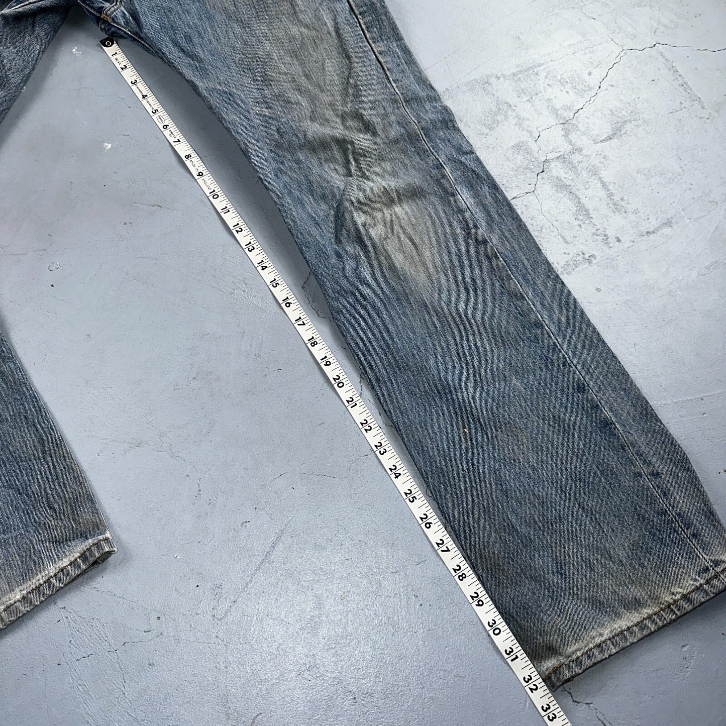 Levis 501 Vintage Y2K XX Straight Leg Jeans Blue Light Wash 35x34 Act 34x32