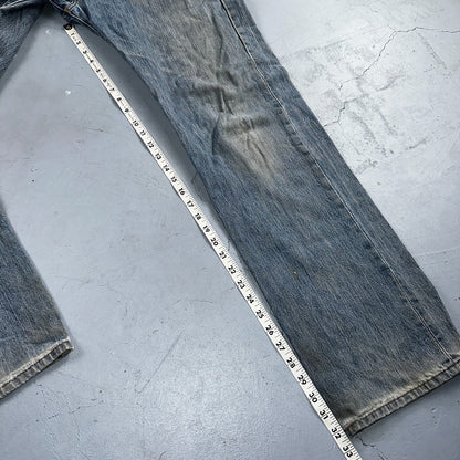 Levis 501 Vintage Y2K XX Straight Leg Jeans Blue Light Wash 35x34 Act 34x32