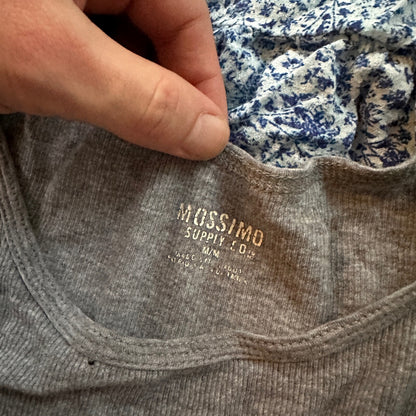 Lot of 4 Forever21 Tank Cute Summer Womens M Dress Print Basic Chop Crop